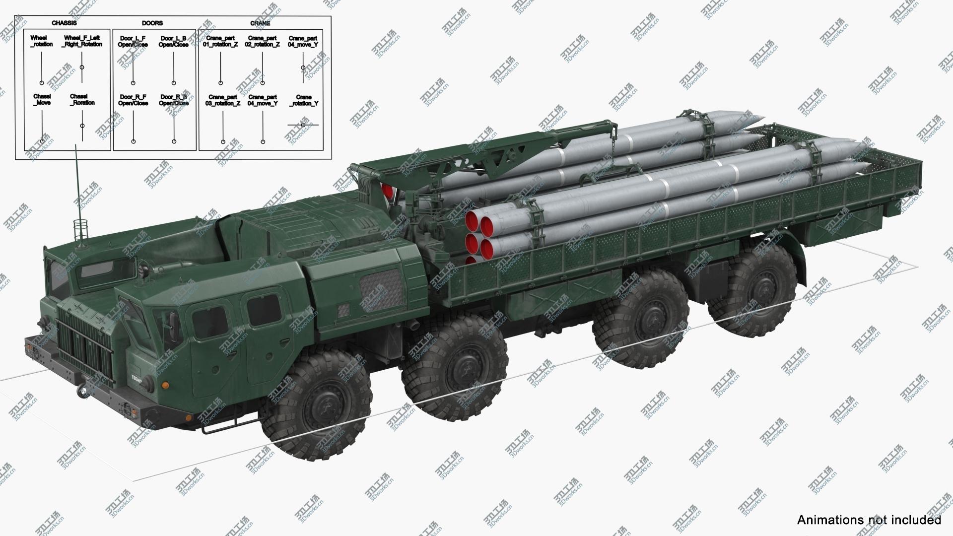 images/goods_img/20210319/9T234 Smerch Transporter Loader with Spare Rockets Rigged model/4.jpg